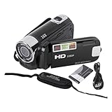 Videocamera VHS Mini DV 4K 48MP con Schermo TFT Ruotabile da 2,7 Pollici, Zoom Digitale 16x con Cavo USB, Compatta Portatile (Nero)