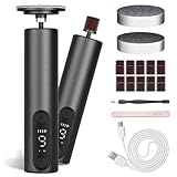 Jianyana Lima Elettrica Piedi Durezza 2 In 1,9 Velocità Regolabili Con Display Digitale Pedicure Professionale Per Piedi Limatrice Rigidità Elettrico Con 2 Testine Di Lucidatura Sostituibili