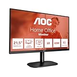 AOC 22B2H Monitor Italia LED da 21.5" VA Panel, FHD, 1920x1080, 75Kz, VGA, HDMI, Nero, 22 inch FHD VA 75Hz, HDMI - VGA, No Speakers