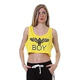 BOY LONDON Top Jersey Stampa Giallo M