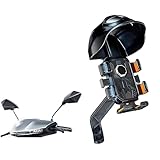 Porta Cellulare Moto per Harley Davidson V Rod 2015-2020, Porta Cellulare Moto con Bici Elettriche e Scooter antifurto e antivibrazione 360°, Rear Mirror Seat Type