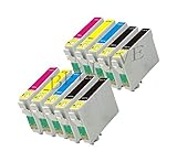 10 Cartucce d'Inchiostro Compatibili per Epson T0441 T0442 T0443 T0444 - Stylus C64 C84 CX6400 C66 C86 CX3650 CX6600 CX3600