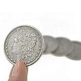 ZQION Acciaio Morgan Dollar (3,8 cm Dia) Moneta Trucco Magico Moneta Apparire/Scomparire Monete magiche Stadio illusioni Accessori mago, 10 pz/lotto