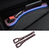 FDCYQW 2 Pezzi Riempitivo Sedili Auto per BMW X1 E84 2010-2015, Riempimento Sedile Strisce Prova di Perdita Gap Filler Gap Seggiolino Accessori,A/Brown