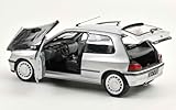 NOREV - Auto da collezione compatibile con Renault Clio 16S del 1992, grigio Iceberg 1/18, metallo Renault Clio 16S