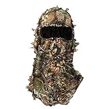 kieyeeno 3D Foglia Mimetica Maschera, Foglie Camouflage Caps Cappello a Foglie Mimetiche Ghillie Cappello da Caccia al Tacchino per Esterno