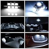 Kit Led Luci Interni Conversione Compatibili con Alfa Romeo Giulietta Illuminazione Plafoniera Portaoggetti Bagagliaio Targa Pantine Pozzanghera 6000K Bianco ghiaccio (Alfa Romeo Giulietta dal 2014)