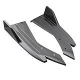 WYXFCBF 2 Pezzi Spoiler per Paraurti Posteriore Auto per Abarth Punto Evo 2010 2011 2012 2013, Spoiler per Angolo di Avvolgimento Diffusore, Accessori Auto,Carbon Fiber Black