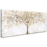 Albero della Vita Grande Stampa su tela con cornice Bling Albero Quadri Moderni Astratta Pittura Quadri su tela Poster da parete Decorazioni da parete per soggiorno camera da letto cucina 50x120cm