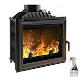 KRATKI ANTEK Camino a legna in ghisa 10kW Ø 150 - stufa a legna Classe energetica A - ECODESIGN, Efficienza termica 76% - Gamma di potenza 4,5-13kW - cestino della cenere Detergente vetrocamino