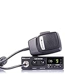 Midland Alan 100 Plus B C442.12, CB Radio Ricetrasmittente Veicolare 40 Canali AM/FM per Camion e Camper, Ricetrasmettitore con Microfono 4 Pin, Display Canali, Squelch e Pulsanti Up-Down, Nero