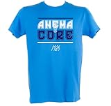 Generico T-Shirt Anema e Core 1926, per Tifosi del Napoli,100% Cotone, Blu Navy e Azzurro, Taglie da Adulto (IT, Testo, S, Regular, Regular, Azzurro)