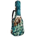 Peekaboo Bear - Borsa per chitarra, impermeabile, con cerniera, per chitarra acustica e classica