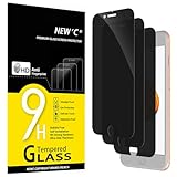 NEW'C 3 Pezzi, Pellicola Protettiva Privacy per iPhone 8 Plus, iPhone 7 Plus, Angolo di Privacy 28 Gradi Migliorato, Durezza Ultra Resistente 9H, Senza Bolle