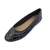 Mara Classic Donna – Ballerine in vernice – veste piccola!, Nero , 37 EU Stretta