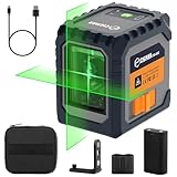 Livella Laser, CIGMAN G02 Cross Livello Laser Autolivellante a Raggio Verde Laser Orizzontale e Verticale a Linee Incrociate per la cantieri, interni, DIY.(Batteria Inclusa)