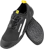 Cressi Sonar Shoes - Scarpa Sportiva uso Acquatico Realizzata in Tessuto Microforato, Nero/Giallo, 36 EU, Unisex Adulto
