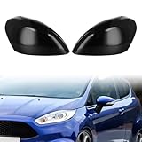 Copertura per specchietto laterale in ABS nero lucido con spia luminosa, coppia di ricambio anteriore sinistra destra per Ford Fiesta MK7 2008-2017, per Ford Fiesta Van con lampada di segnalazione