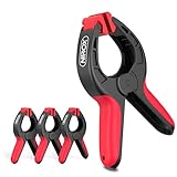 Nirox Set di 4 Morsetti a molla - Morsettiere con ampia apertura - Elevata forza di serraggio della pinza a molla - Morse da falegname con ganascia mobile - Morsetti a tensione