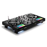 HERCULES DJControl Inpulse 500 Controller DJ USB a doppio banco per Serato DJ Lite e DJUCED (inclusi), Interfaccia audio integrata, 16 pad RGB retroilluminati