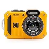 KODAK Pixpro WPZ2 - Fotocamera Digitale Compatta 16M Pixel, Impermeabile fino a 15m, Antiurto, Video 720p, Schermo LCD 2,7 - Batteria Li-ion, Giallo