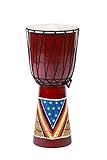 20cm alto x 10-12cm (superficie di gioco) Bambini Djembe Drum Drum Bongo dipinto a mano