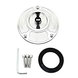 OQRDVVTT Tappi Serbatoio Carburante Moto Copritappo Serbatoio Carburante Senza Chiave per Moto per Ducati 748 916 996 998 848 1098 S/R Monster SuperSports Tutti Gli Anni(Sliver And Black)