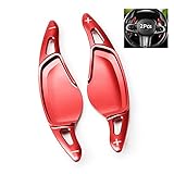 HIBEYO Set di 2 estensioni per volante DSG per BMW serie 5, G30, G31, G38, serie 7, G11, G12, serie 3, G20, X3, G01, X4, G02, X5, G05, 6, G32, GT, colore rosso