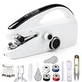 Macchina da Cucire Portatile,Elettrica a 2 Velocità,Macchina da Cucire Elettrica Portatile con Accessori Cucito,per Vestiti,Tende in Tessuto,DIY,Casa e Viaggio(Black)