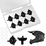 Viti per Visiera Casco da Moto,Viti per Visiera per Casco,Viti di Ricambio per Casco Moto,Vite di Sostituzione del Casco 8 Pezzi Viti per Casco Moto con 1 Scatola di Plastica Nero Tokaneit