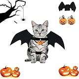 Ali di Pipistrello Halloween per Cane e Gatto, Costume da Pipistrello con Zucca Bells per Decorazione di Cosplay