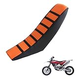 generico copri sella moto Compatibile con Husqvarna SMR 449 2010-2013，Protezione solare e antiscivolo, accessori per moto coprisella moto (Black Orange)