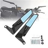 LJLBFB Specchietti Moto per Hornet 600 900 CB600F CB900F, Specchietti Laterali Moto, Specchietti Laterali Stealth Wind - Design Sportivo con Ali Regolabili M8/M10 Filettatura,B/Blue Glass