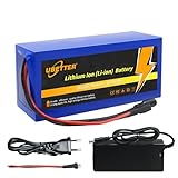 UBETTER Batteria per Bici Elettrica 36V 10Ah Ebike Batteria al litio 36V con BMS, Batteria di Ricambio per Biciclette Elettrica con Caricatore 2A per 0-1000W Bici Elettrica, Scooter, Motore