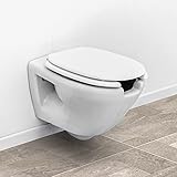 Inbagno WC sospeso per disabili con Apertura Frontale, H. 37 cm, Design ergonomico in Ceramica Bianca Lucida