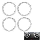 MARCHFA Auto Aria Condizionata Decorazione Compatibile per A3 2013-2020 / S3 2013-2020 (Confezione da 4 Argento)