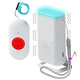 ALEENFOON Pulsante di Chiamata di Emergenza Wireless per Anziani, Allarme Pager a Vibrazione Caregiver Pager Allarme Cercapersone per Anziani Bambini (1 in 1)