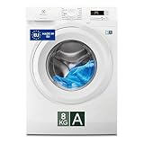 Electrolux Lavatrice a Carica Frontale EW5F8W, 8kg Serie 500 TimeCare, 1151 Giri/min, AutoSense e Partenza Ritardata da Remoto, Programma Hygiene, Cesto GentleCare, 847x596x547mm, Bianco, Classe A