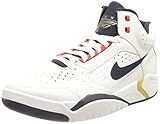 Nike DJ2518-102 Air Flight Lite Mid Uomo, White/Midnight Navy-University Red EU 42
