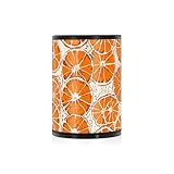 Posacenere vintage arancione per sigarette tavolo esterno con coperchio a prova di odore in acciaio inox rivestito posacenere sigaretta cucina casa ufficio