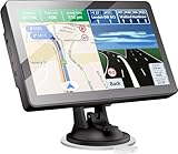 GPS Navigatore Satellitare 9 Pollici Con Touchscreen 8GB+DDR256, POI, Avviso Guida Vocale Lane, Aggiornamento EU Gratuito a Vita per Auto e Camion
