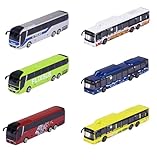 Majorette – City MAN Bus 6 Assortiti – Modellini Autobus Cittadini in Metallo Die-Cast con Dettagli Realistici, Veicoli da Collezione e Gioco, 8503002002, dai 3 Anni in su