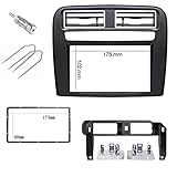 Sound-way Kit Montaggio Autoradio, Mascherina 2 DIN, Staffe di Montaggio, Bocchette d'aria, Adattatore Antenna, Chiavi di Smontaggio compatibile con Fiat Punto, Linea