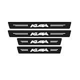 QQDS 4 Pezzi Fibra di Carbonio Soglia Porta Battitacco, per Ford Kuga 1 2 3 2008-2018 2019 2020 2021 Guardia Porta Soglia AntiGraffio AntiGraffio Protezioni Battitacco Accessori Styling Dll'auto