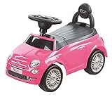 TURBO CHALLENGE - Fiat 500 - Camminatore - 119106 - Ruote Libere - Rosa - Max 25 kg - Plastica - Batterie Non Incluse - Giocattolo per Bambini - Regalo - A partire dai 12 mesi
