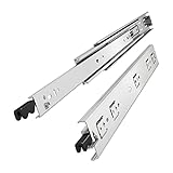 VADANIA Guida Per Cassetti Per Carichi Pesanti da 900 mm con Serratura #VD1551, Binari Cassetti 3 Estensioni complete, Cuscinetto a sfere, Montaggio laterale, 1 Paio