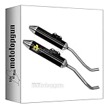 arrow 72603AON* scarico omologato doppio terminale thunder alluminio nero compatibile con yamaha xt 660 x 2004 2005 2006 2007 2008 2009 2010 2011 2012 2013 2014 2015 2016 mototopgun