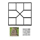 Relaxdays Forma per Cemento, Stampo Pavimento, Stencil per Creare i Mattoni, Path Maker, 40x40 cm, Plastica Robusta,nero