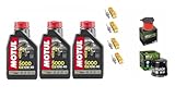 Kit Tagliando compatibile con Honda Transalp 600 1987-2000: 3 litri Olio Motore 10W-40, 4 Candele, 2 Filtri Olio