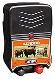 Ama Elettrificatore Ranch AC1000 per Recinti, Alimentazione 230 V, Ideale per Cavalli e Bestiame, Lunghezza Massima 4 Km, Made in Spain